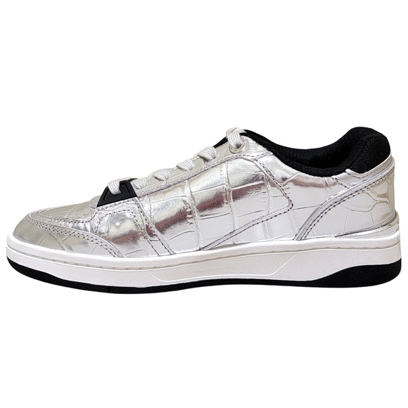 Michael Michael Kors Women Rebel Lace Up Low Top Sneakers Size US 7M Silver - Picture 3 of 5